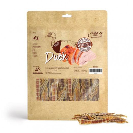 Absolute Bites Air Dried Duck Breast Dog Treats 450g AB009