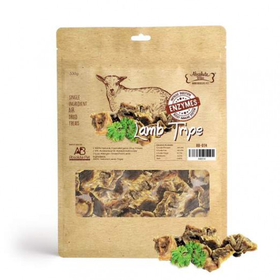 Absolute Bites Air Dried Lamb Tripe Dog Treats 330g AB014