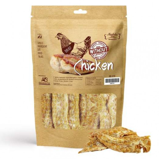 Absolute Bites Air Dried Deboned Chicken Breast Dog & Cat Treats 170g AB018