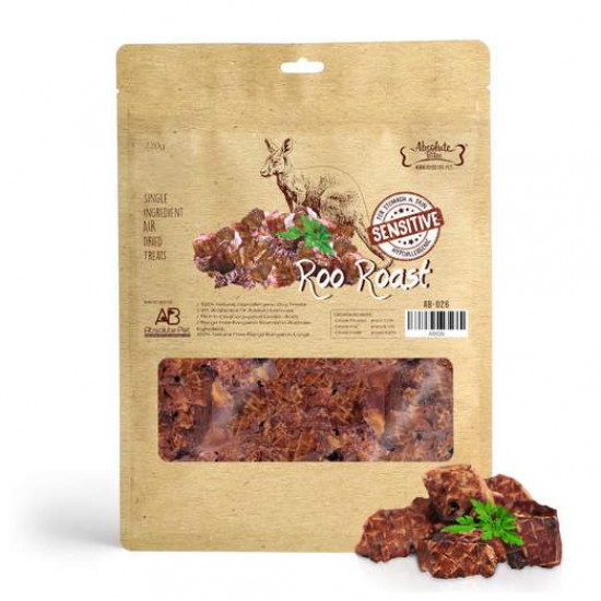 Absolute Bites Air Dried Roo Roast Dog Treats 220g AB026