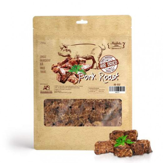 Absolute Bites Air Dried Pork Roast Dog Treats 250g AB032