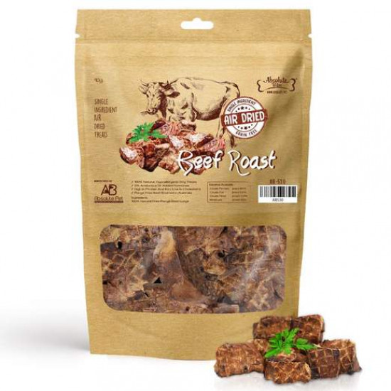 Absolute Bites Air Dried Beef Roast Dog Treats 90G AB530