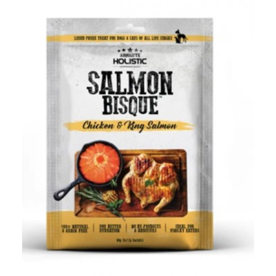 Absolute Holistic Salmon Bisque Chicken & King Salmon Dog & Cat Treat 60g AH4068