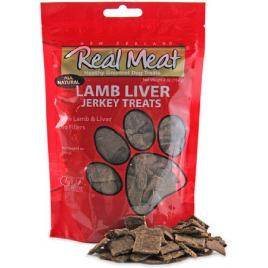 REAL MEAT ALL NATURAL LAMB LIVER JERKEY DOG TREATS